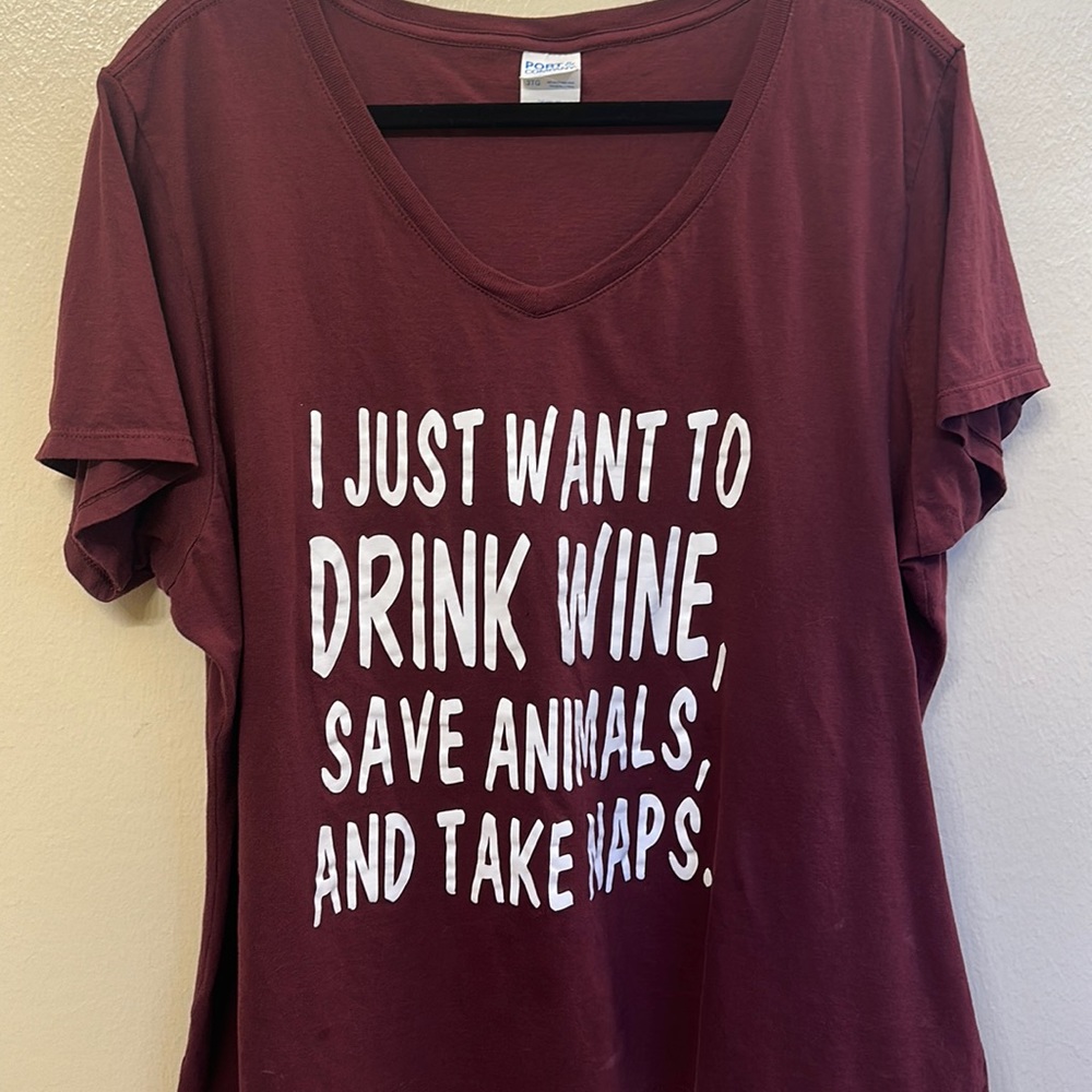 Like new burgundy 3x shirt.